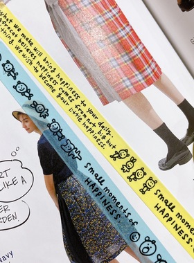 浮光分装 韩国afrocat 可爱手绘手写风文字涂鸦 手帐胶带