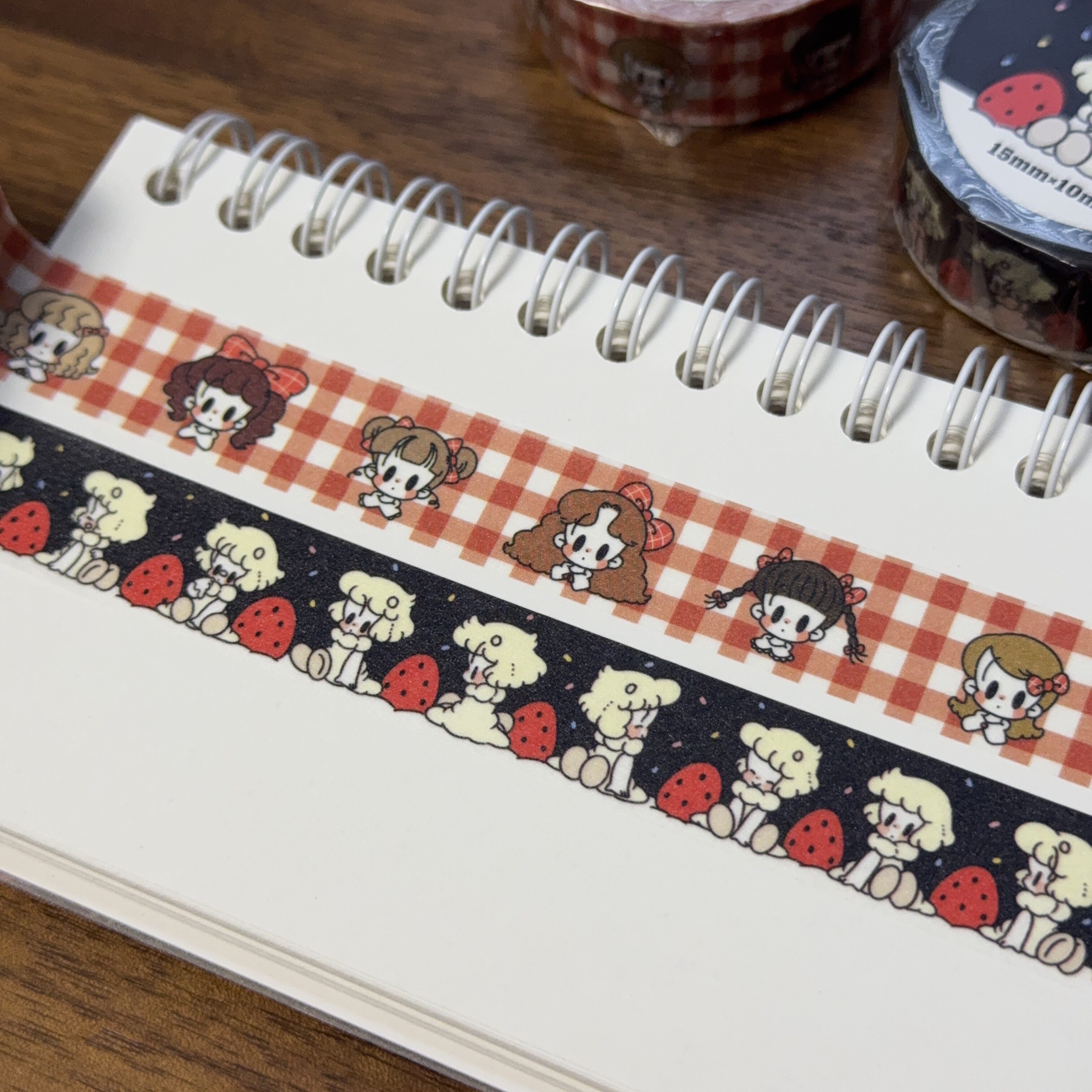 浮光分装 日本creative 格子/草莓女孩手帐胶带