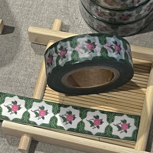 【分装/整卷】韩国zagne Rose square 玫瑰方砖 手帐胶带读书笔记