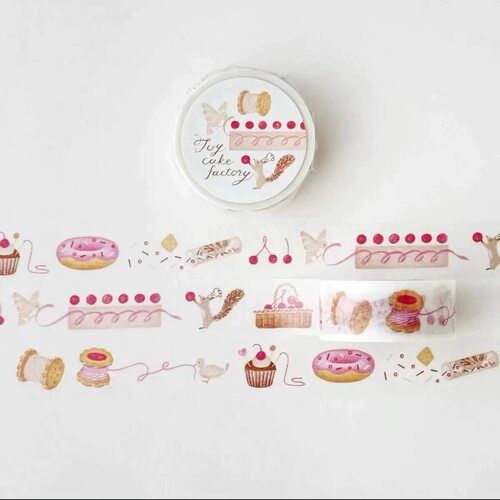 浮光分装 日本desicco Toy cake factory 樱桃甜品手帐胶带