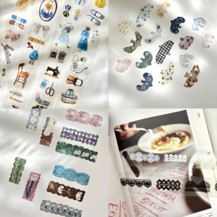 浮光分装 是自由生活的样子。台湾pion 飞鸟/缎带/织物/蕾丝 模切