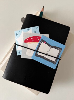 浮光分装 nnight 蘑菇星空手帐便签无粘性拼贴