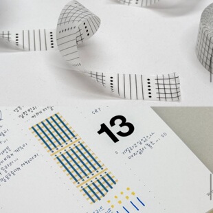 浮光分装 韩国tapstuff 简约断线格纹 韩系ins风手帐胶带