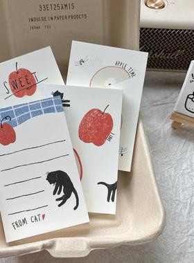 浮光分装 33et25amis 苹果猫咪便签内页手账日常简约ins风格m5/a7