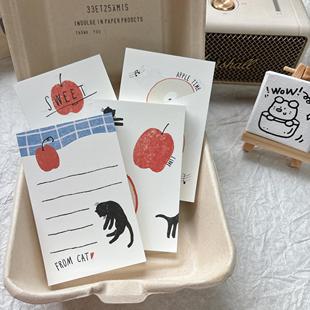 浮光分装 33et25amis 苹果猫咪便签内页手账日常简约ins风格m5/a7