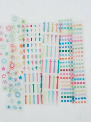 pvc半透明标记贴手帐贴