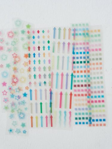 pvc半透明标记贴手帐贴