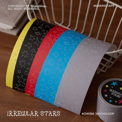 浮光分装 SikaaaShop原创Irregular Stars不规则星星 切膜贴纸卷