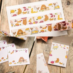 浮光分装 日本启文社高知限定 熊熊！手帐便签胶带