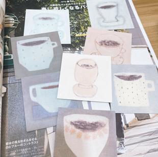 轻复古盐系杯子 来一杯咖啡吧 咖啡便签 龙妹吾二三 浮光分装