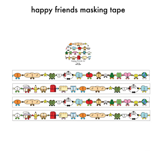 浮光分装 韩国hand in glove 快乐朋友们 拉条分割手帐胶带