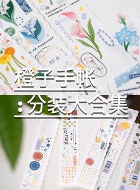 橙子手帐和纸pet文具手帐