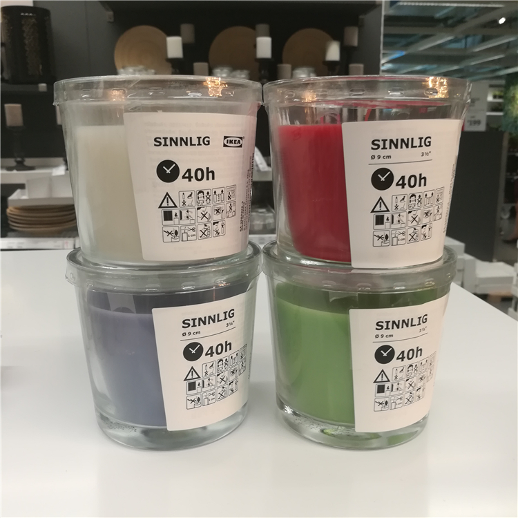 成都宜家国内代购 西恩利 香味烛和玻璃杯 香薰蜡烛 25H 40小时