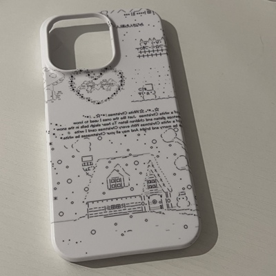 Another Hill原创雪人房子手机壳进口菲林磨砂材质半包噢！