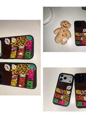 AnotherHill原创复古BACK TO 2010豹纹唇印字母磁吸神甲壳