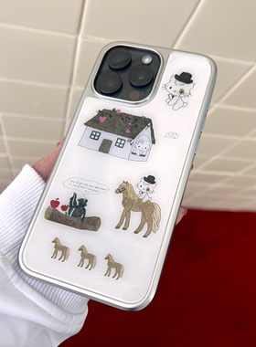 AnotherHill x Goldanna原创插画亚克力背板银色软边手机壳 ？表面有膜记得撕开