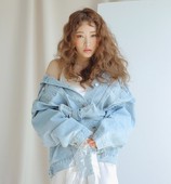 男朋友风宽松休闲系带牛仔夹克外套女 19秋冬新款 韩国CHIC复古个性