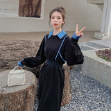 2023新款牛仔拼接显瘦气质连衣裙2358-P110-控168+，女装连衣裙，浙宝268（原浙宝222）