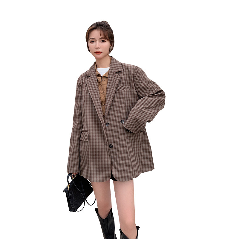 现货！2022新款格子小西装2202--P120控178+,女装西装,浙宝268（原浙宝222）