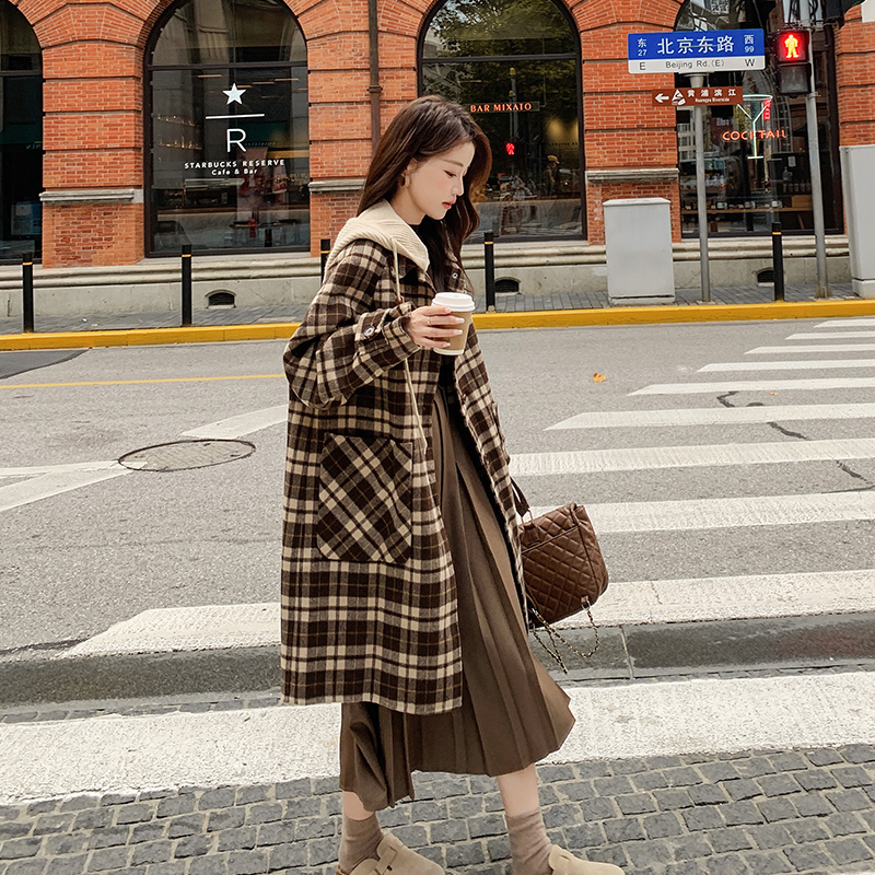 现货2023新款格子连帽双面呢2232P260控368，女装毛呢外套，浙宝268（原浙宝222）
