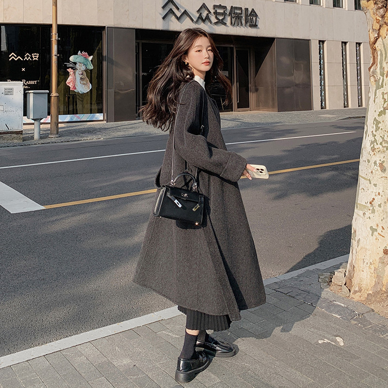 2023新款圆领过膝双面呢大衣-2379-P280控378+,女装毛呢外套,浙宝268（原浙宝222）