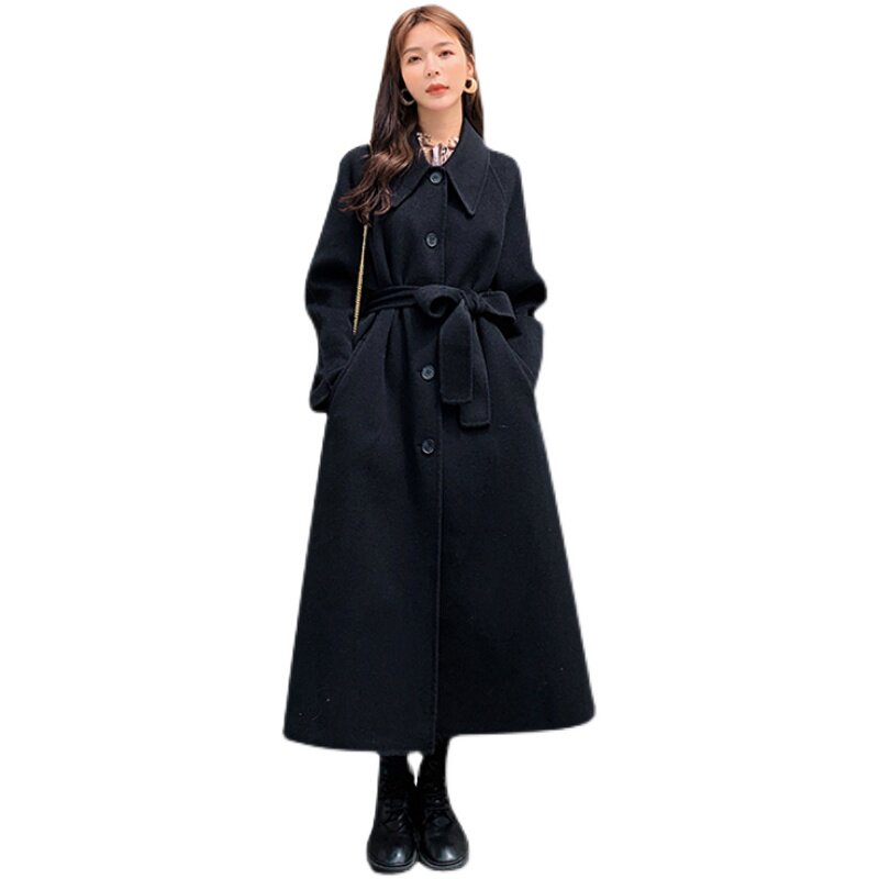 现货！2021新款韩版呢大衣2077-P165控238+,女装毛呢外套,浙宝268（原浙宝222）