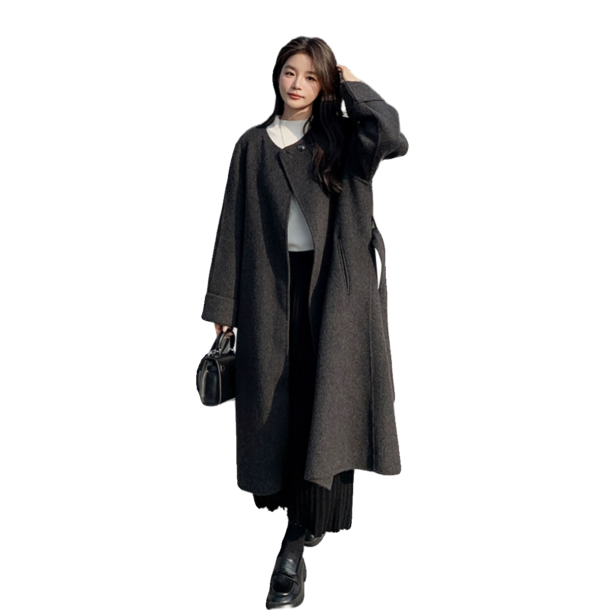 2023新款圆领过膝双面呢大衣-2379-P280控378+,女装毛呢外套,浙宝268（原浙宝222）