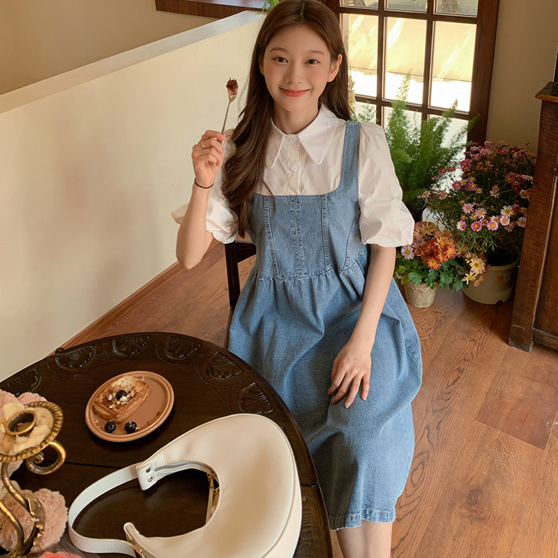 2023新款牛仔拼接连衣裙2326-P125控178+,女装连衣裙,浙宝268（原浙宝222）