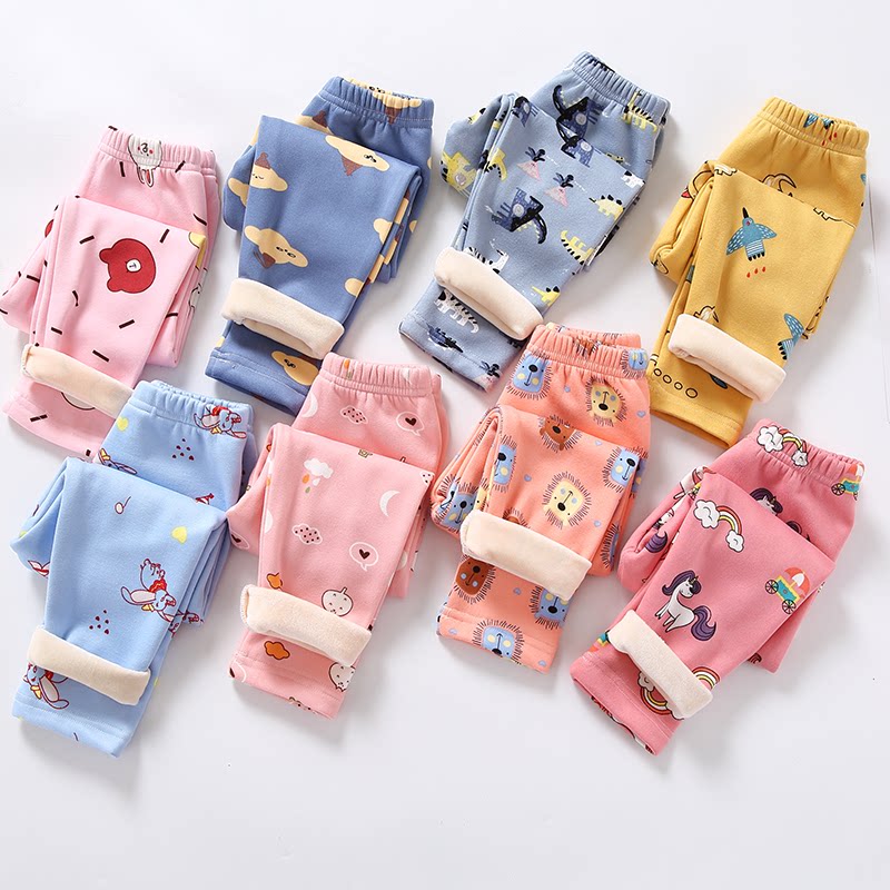 男童女宝宝加绒加厚保暖裤秋冬装纯棉儿童女童贴身打底裤小孩睡裤|ruв категории Детская одежда, брюки - от Buy2taobao.com для оказания профессиональной услуги покупки агента Taobao
