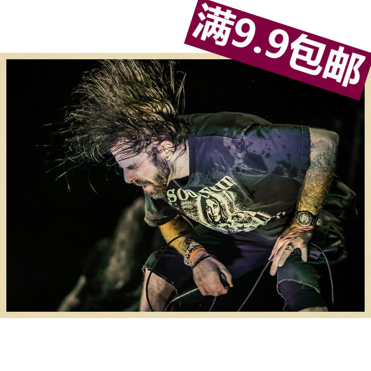 上帝的羔羊乐队海报 牛皮纸复古 摇滚金属音乐lambof god 装饰画