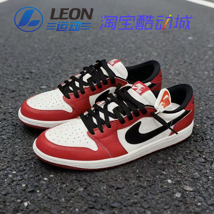 AIR JORDAN 1 LOW AJ1低帮 芝加哥白黑红经典复古篮球鞋 HQ6998
