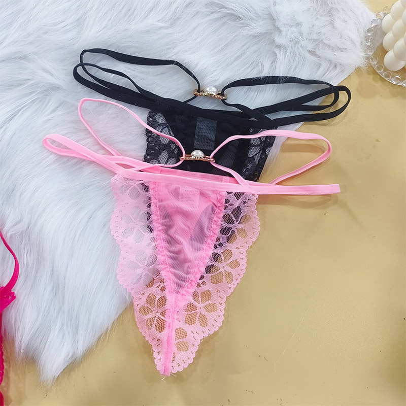 内裤蕾丝性感珍珠日常穿勒阴一根