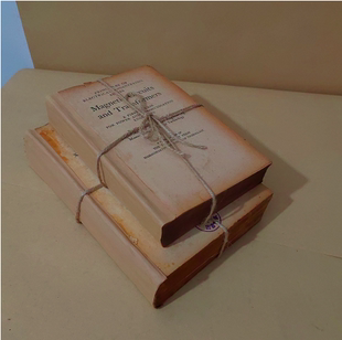 麻绳捆书陈列摆件老书旧书复古摄影道具书民国英文俄文旧书古籍