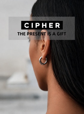 CIPHER纯银耳环 实心s925银 极简嘻哈欧美潮流男女圆耳饰明星同款