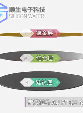 顺生电子镀金镀铂镀银镀铜方形硅片科研实验sem材料磁控溅射氮化