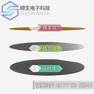 顺生电子镀金镀铂镀银镀铜方形硅片科研实验sem材料磁控溅射氮化