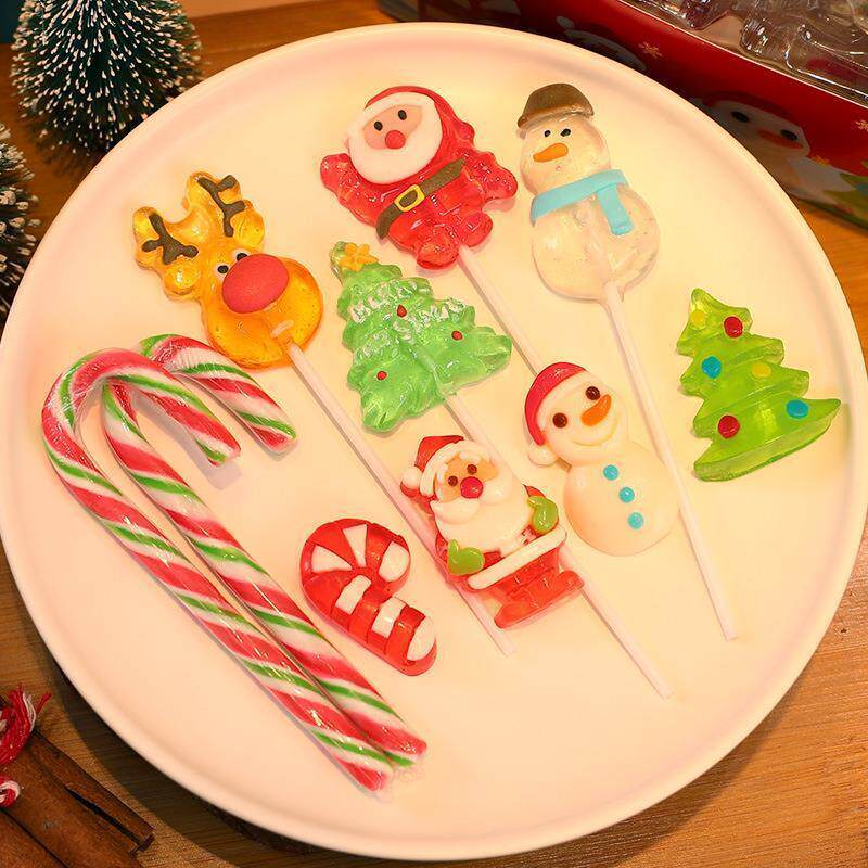 Christmas candy mixed gift box with cane candy 圣诞节拐杖糖