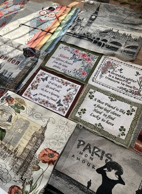 一片价复古手工布料中古提花布布料会脱线可做装饰画抱枕坐垫包包