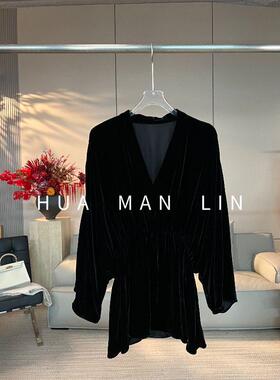 【朵姐臻选】100%桑蚕丝丝绒连衣裙 268260