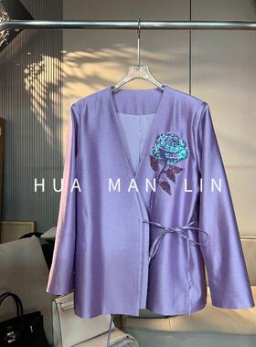 【朵姐臻选】桑蚕丝丝毛工法绣钉珠 261909