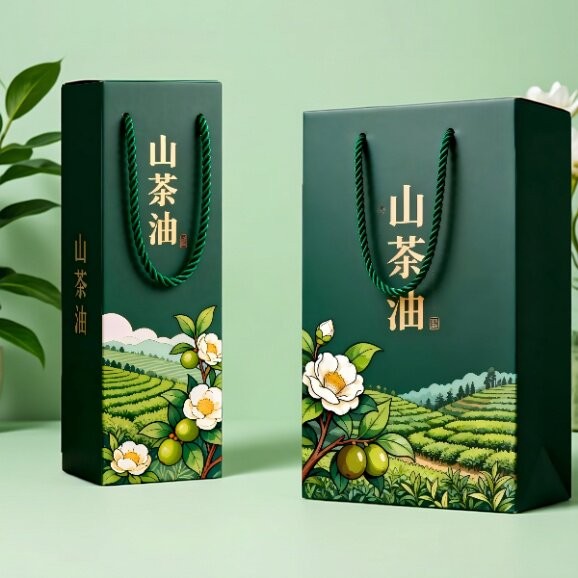 山茶油野生核桃油礼品盒单瓶两瓶装食用植物油橄榄油包装盒