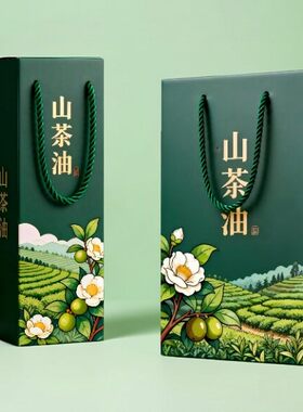 山茶油野生核桃油礼品盒单瓶两瓶装食用植物油橄榄油包装盒