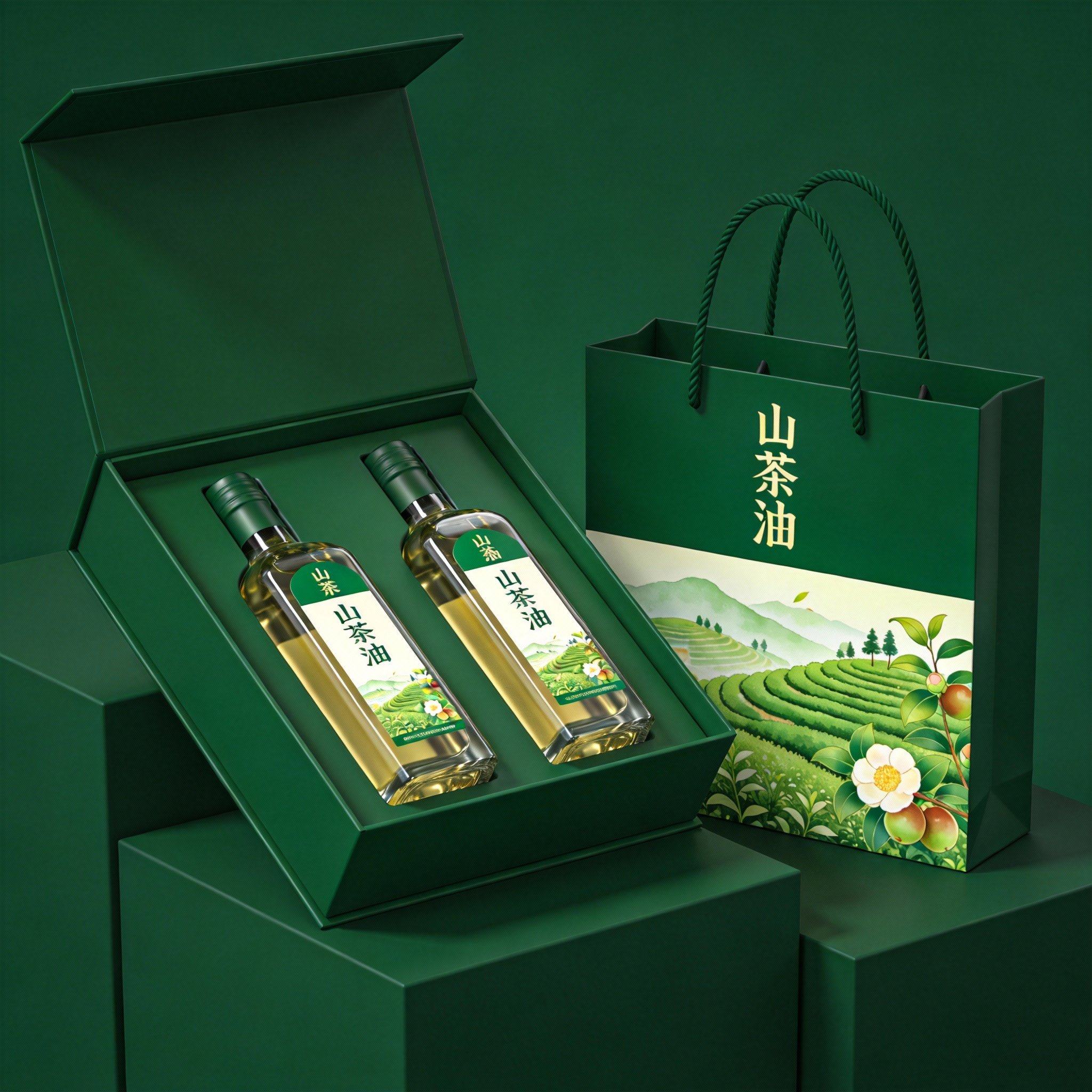 山茶油包装盒油茶籽油高档礼盒野生山茶油手提袋纸盒现货包装,包装,茶叶包装,淘宝优惠券,粉丝福利购,淘宝优惠卷