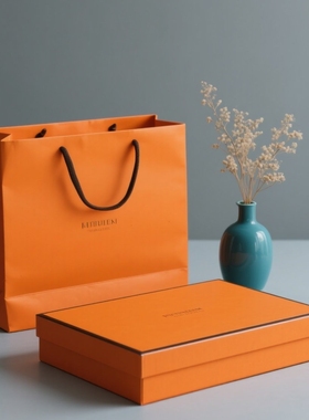 服装衬衫围巾礼盒包装盒橙色高档羊绒披肩丝巾礼品盒相册礼物盒子