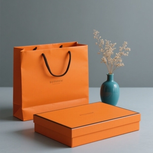 服装衬衫围巾礼盒包装盒橙色高档羊绒披肩丝巾礼品盒相册礼物盒子