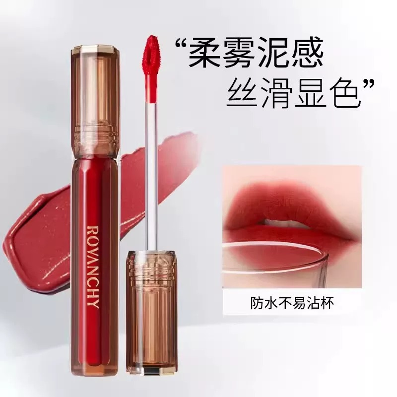 ROVANCHY洛梵诗丰唇多肽锁色唇霜唇釉正品防水不沾杯不掉色口红女