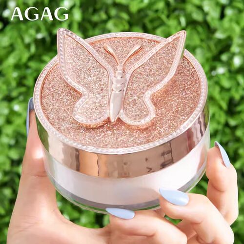 正品AGAG蝴蝶空气蜜粉散粉定妆粉提亮持久控油防水遮瑕不脱妆粉饼