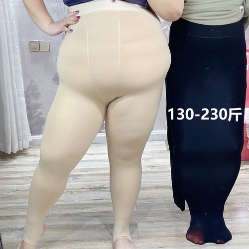 胖莹莹大码弹力保暖350克打底袜