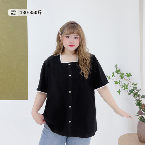 小个子显瘦百搭减龄蝴蝶结T恤衫