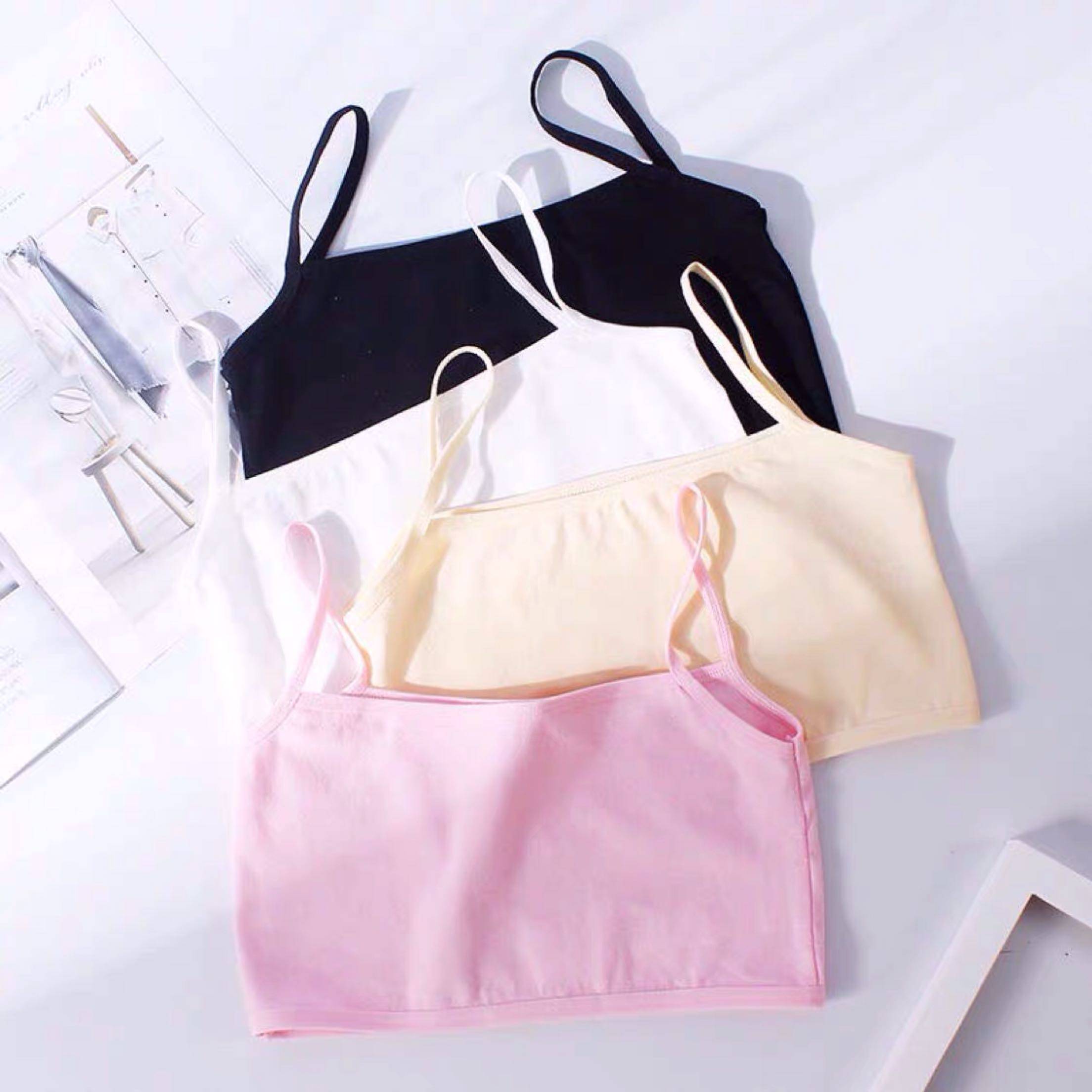 【9-16岁】学生发育期小吊带内衣抹胸纯棉质中大童文胸女孩抹胸